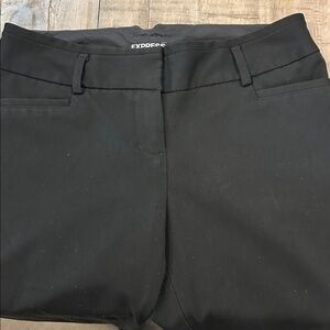 Express Pants Black Columnist Stretch Notched Back Waist Professional Career 0S